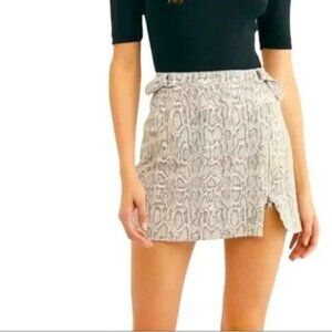 FREE PEOPLE Midnight Magic Snake Python Print Skirt - Size 2